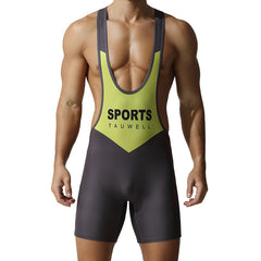 a sexy man in gray Men’s First-String Shield Singlet – pridevoyageshop.com – gay men’s harness, lingerie and fetish wear