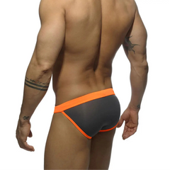 a sexy man in gray Men’s Forbidden Fruit Bikini Swim Briefs - pridevoyageshop.com - gay men’s sexy swim briefs, trunks, board shorts, and bikinis
