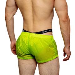 a sexy man in green DM Men’s Airdrop Low-Rise Sheer Boxers – pridevoyageshop.com – gay men’s sexy swim briefs, trunks, board shorts, and bikinis