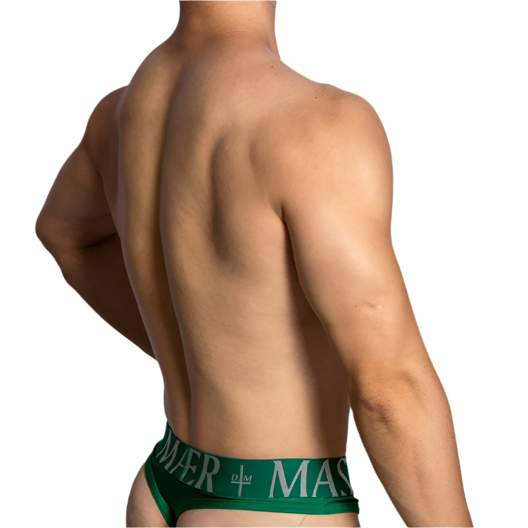 a sexy man in green DM Men’s Master Glossy Thong - pridevoyageshop.com - gay men’s thongs, boxers, briefs and jockstraps