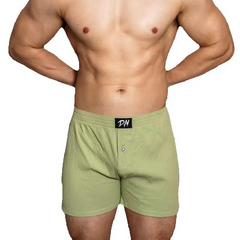 a sexy man in green DM Untamed Button-Up Boxer Shorts - pridevoyageshop.com - gay men’s thongs, boxers, briefs and jockstraps
