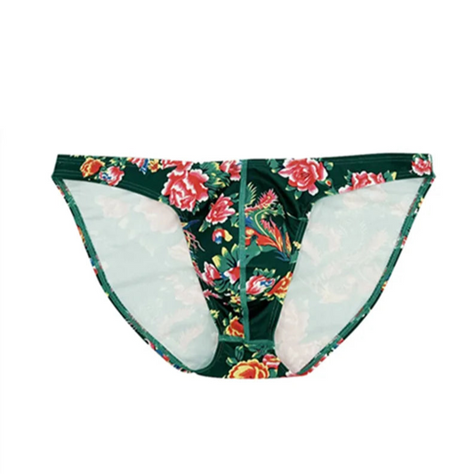 a sexy man in green Men’s Garden Cocktails Low Rise Swim Briefs - pridevoyageshop.com - gay men’s sexy swim briefs, trunks, board shorts, and bikinis