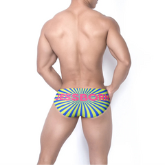 a sexy man in green Men’s Hypno Booty Pop Swim Briefs - pridevoyageshop.com - gay men’s sexy swim briefs, trunks, board shorts, and bikinis
