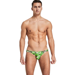 a sexy man in green Men’s Prism Tease Swim Briefs - pridevoyageshop.com - gay men’s sexy swim briefs, trunks, board shorts, and bikinis