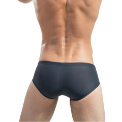 a sexy man in green and gray Desmiit Men’s Game On! Low Rise Swim Trunks - pridevoyageshop.com - gay men’s sexy swim briefs, trunks, board shorts, and bikinis