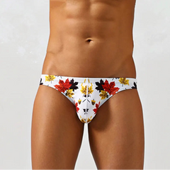 a sexy man in maple leaves Men’s Oh My Maple! Bikini Swim Briefs - pridevoyageshop.com - gay men’s sexy swim briefs, trunks, board shorts, and bikinis