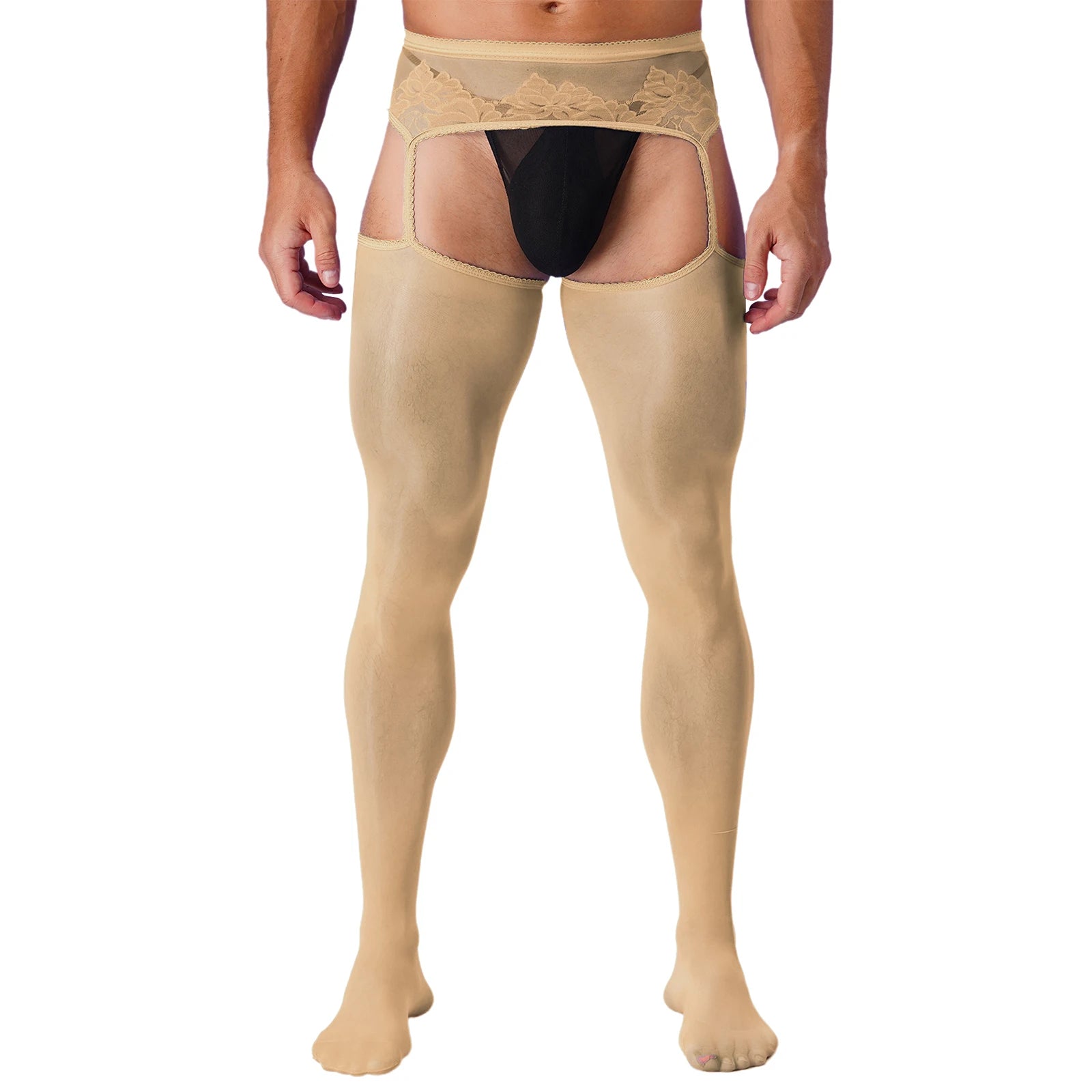 a sexy man in nude Club Darling Garter Hose - pridevoyageshop.com - gay men’s harness, lingerie and fetish wear