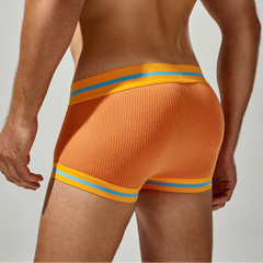 a sexy man in orange Men’s Hard & Proud Ribbed Trunks - pridevoyageshop.com - gay men’s thongs, boxers, briefs and jockstraps
