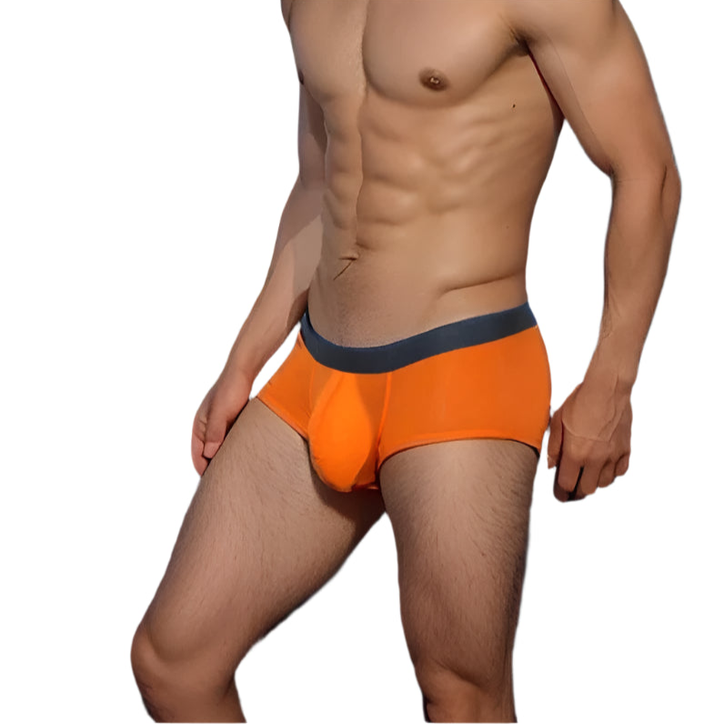 a sexy man in orange Men’s Ultra Light Mesh Boxer - pridevoyageshop.com - gay men’s thongs, boxers, briefs and jockstraps