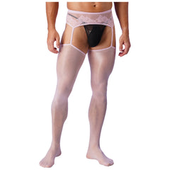 a sexy man in pink Club Darling Garter Hose - pridevoyageshop.com - gay men’s harness, lingerie and fetish wear