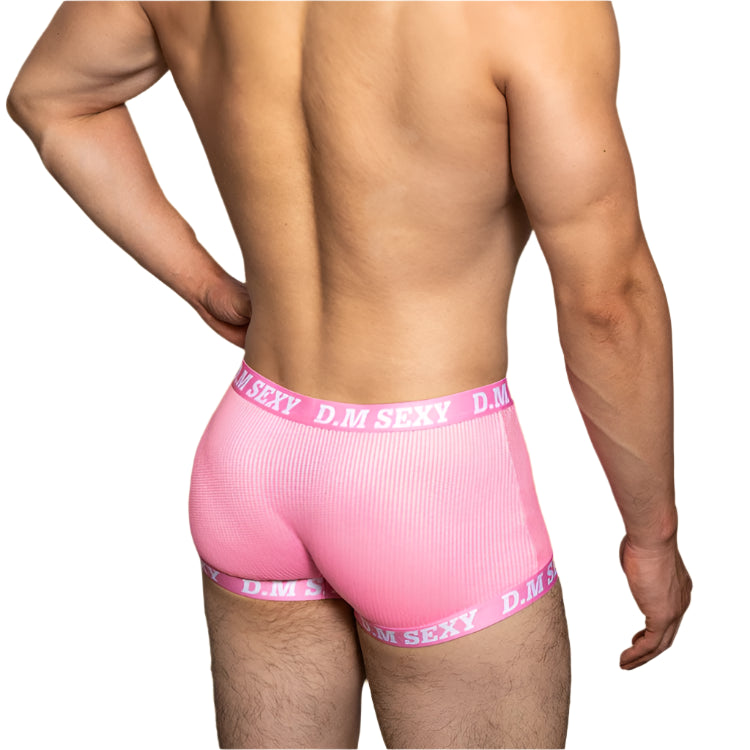 a sexy man in pink D.M SEXY Mesh Boxers - pridevoyageshop.com - gay men’s thongs, boxers, briefs and jockstraps