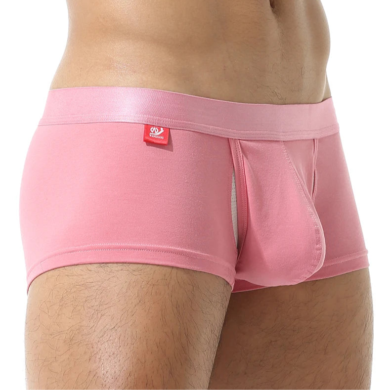 a sexy man in pink Men’s Peek-a-Bulge Mesh Pouch Boxers - pridevoyageshop.com - gay men’s thongs, boxers, briefs and jockstraps