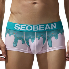 a sexy man in pink SEOBEAN Men’s Dripping Candy Print Boxer Brief - pridevoyageshop.com - gay men’s thongs, boxers, briefs and jockstraps