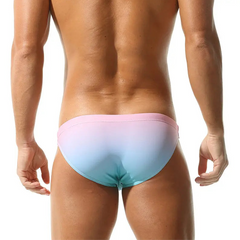 a sexy man in pink blue Seobean Men’s Poolside Craving Swim Briefs - pridevoyageshop.com - gay men’s sexy swim briefs, trunks, board shorts, and bikinis