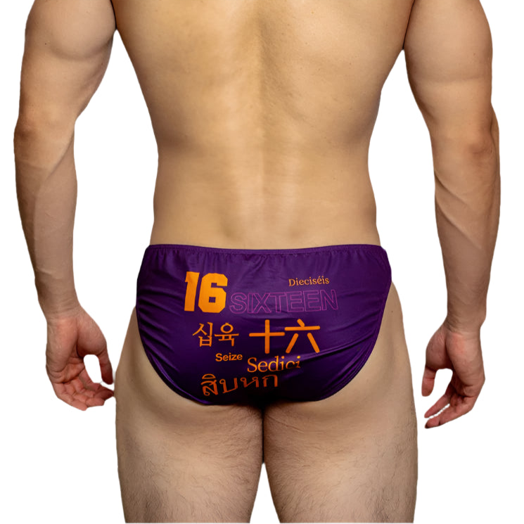a sexy man in purple DM Men’s 16 Play Hard Bikini - pridevoyageshop.com - gay men’s thongs, boxers, briefs and jockstraps