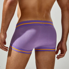 a sexy man in purple Men’s Hard & Proud Ribbed Trunks - pridevoyageshop.com - gay men’s thongs, boxers, briefs and jockstraps