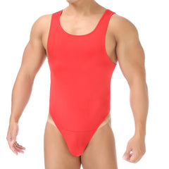 a sexy man in red Backroom Basic Body Tank - pridevoyageshop.com - gay men’s harness, lingerie and fetish wear