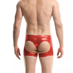 a sexy man in red Men’s Metallic Peephole Boxer - pridevoyageshop.com - gay men’s thongs, boxers, briefs and jockstraps