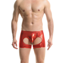 a sexy man in red Men’s Metallic Peephole Boxer - pridevoyageshop.com - gay men’s thongs, boxers, briefs and jockstraps