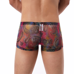 a sexy man in red Men’s Print See-Through Boxers - pridevoyageshop.com - gay men’s thongs, boxers, briefs and jockstraps
