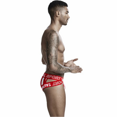 a sexy man in red Men’s TAUWELL Striped Jock Briefs - pridevoyageshop.com - gay men’s thongs, boxers, briefs and jockstraps