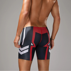 a sexy man in red Men’s Volt Strike Vortex Compression Swim Shorts – pridevoyageshop.com – gay men’s sexy swim briefs, trunks, board shorts, and bikinis