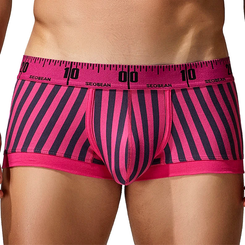 a sexy man in red SEOBEAN Size Matters Striped Boxers - pridevoyageshop.com - gay men’s thongs, boxers, briefs and jockstraps