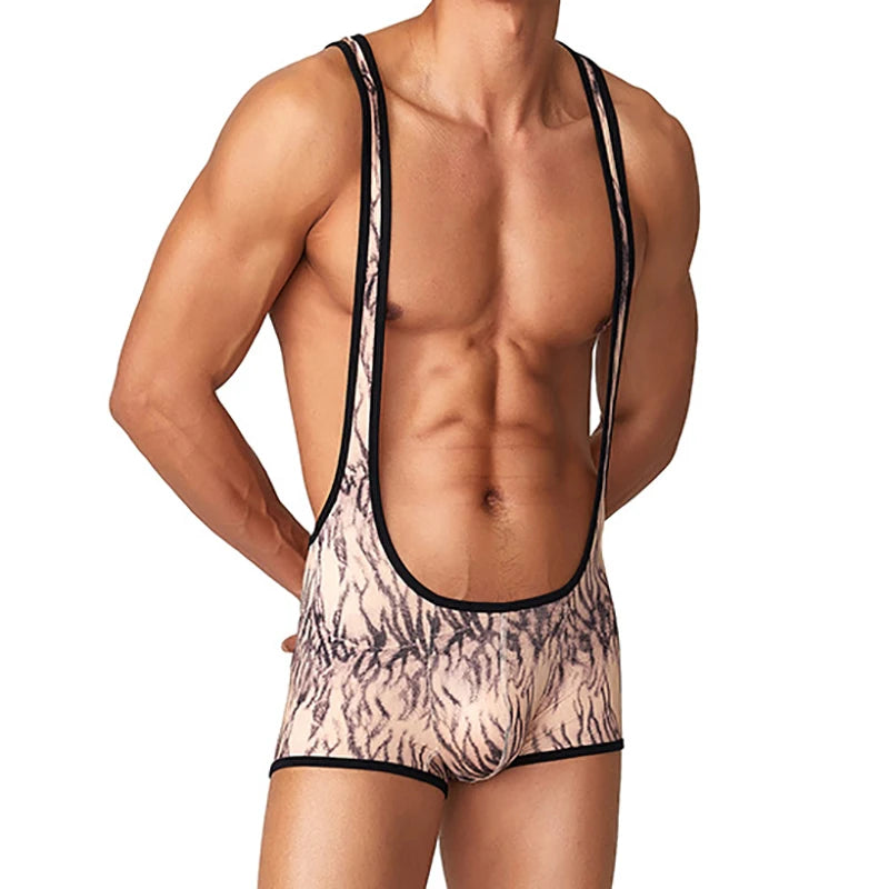 a sexy man in skin The Predator Singlet – pridevoyageshop.com – gay men’s harness, lingerie and fetish wear