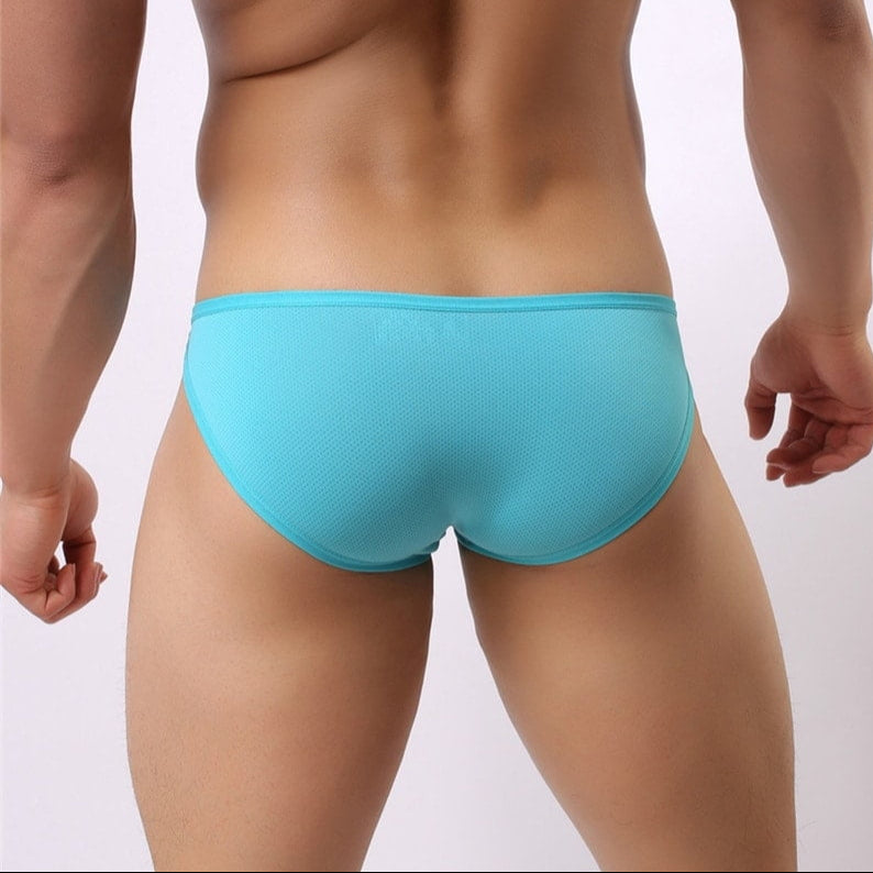 a sexy man in sky blue Brave Person Men’s Cruising Clasps Swim Briefs - pridevoyageshop.com - gay men’s sexy swim briefs, trunks, board shorts, and bikinis