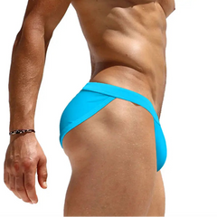 a sexy man in sky blue Men’s Clean Slate Swim Briefs - pridevoyageshop.com - gay men’s sexy swim briefs, trunks, board shorts, and bikinis