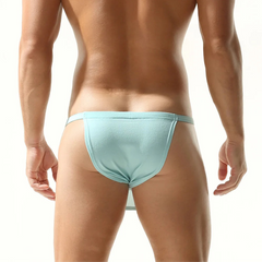 a sexy man in sky blue Men’s Peek-a-Bulge Apron Mini Briefs - pridevoyageshop.com - gay men’s thongs, boxers, briefs and jockstraps