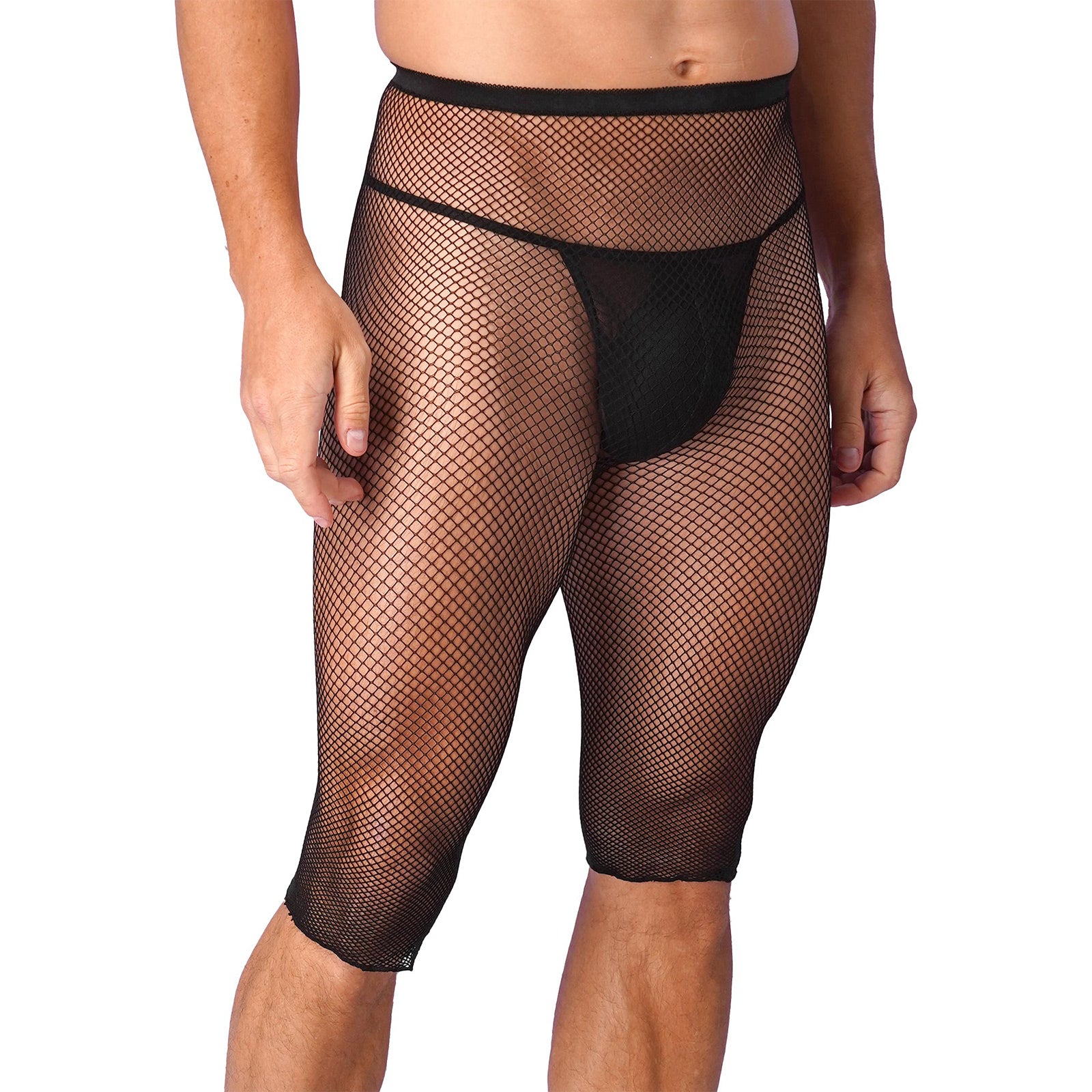 a sexy man in small mesh Signal Boost Capri Nets - pridevoyageshop.com - gay men’s harness, lingerie and fetish wear
