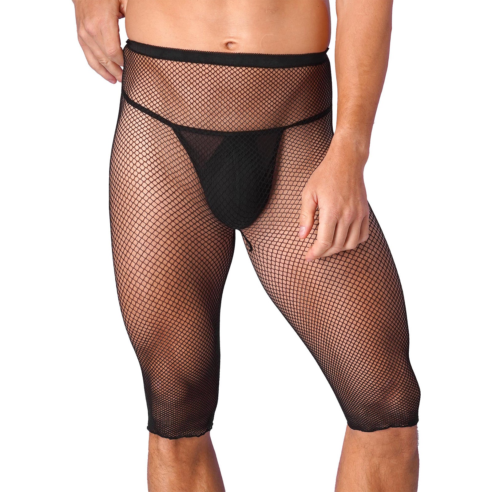 a sexy man in small mesh Signal Boost Capri Nets - pridevoyageshop.com - gay men’s harness, lingerie and fetish wear