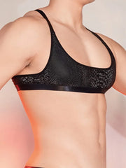 a sexy man in snake Low Light Lurker Micro Crop - pridevoyageshop.com - gay men’s harness, lingerie and fetish wear