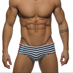 a sexy man in stripes Men’s All-American Stripes & Stars Swim Briefs - pridevoyageshop.com - gay men’s sexy swim briefs, trunks, board shorts, and bikinis