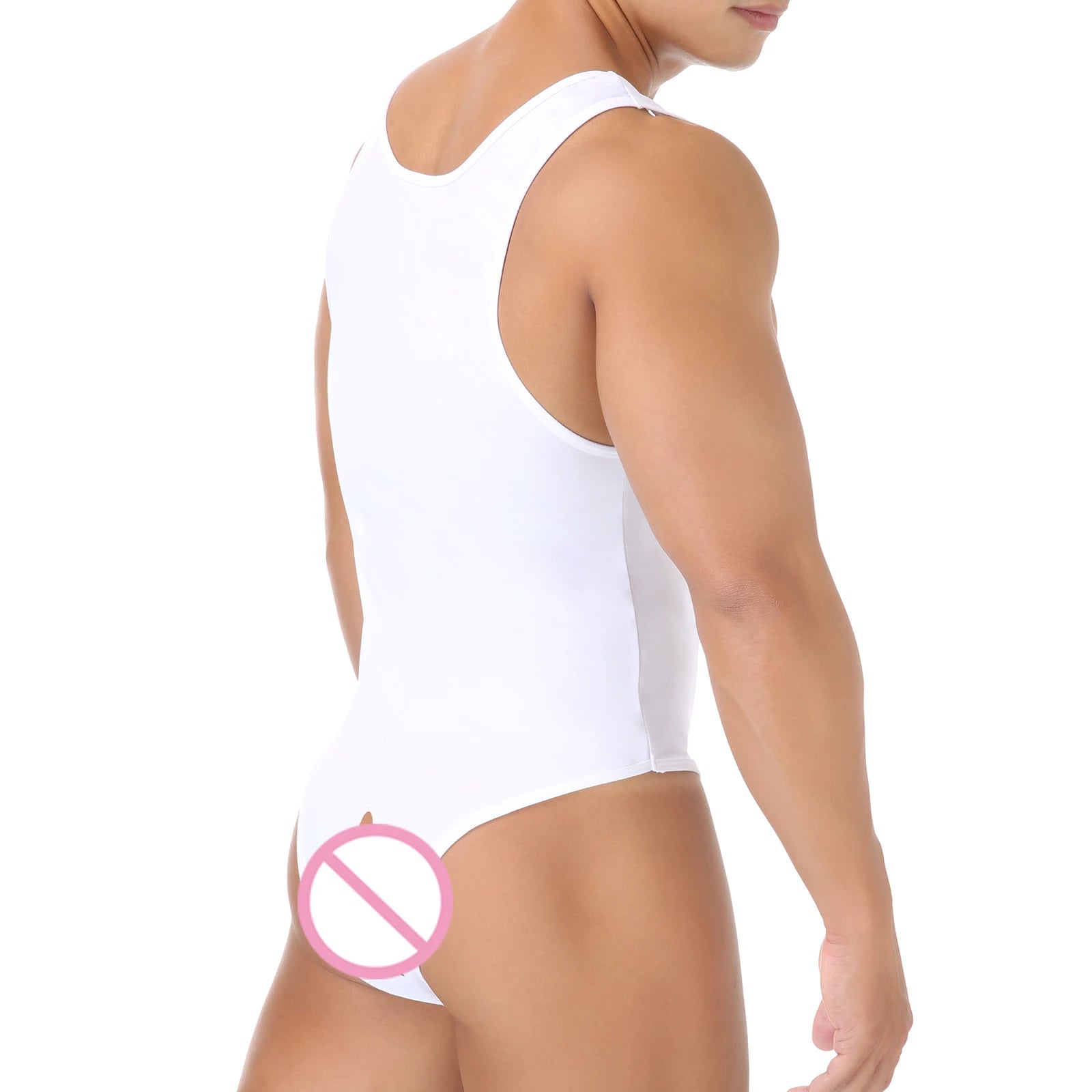 a sexy man in white Backroom Basic Body Tank - pridevoyageshop.com - gay men’s harness, lingerie and fetish wear