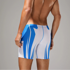 a sexy man in white Men’s Volt Strike Vortex Compression Swim Shorts – pridevoyageshop.com – gay men’s sexy swim briefs, trunks, board shorts, and bikinis