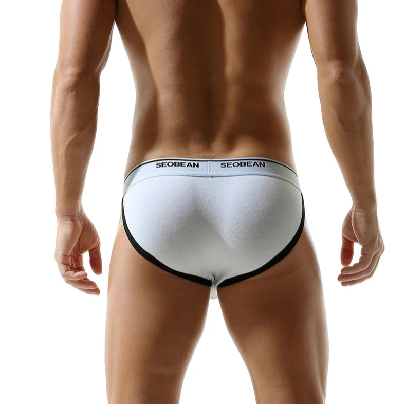 a sexy man in white SEOBEAN Men’s Pouch Jock Brief for Well Endowed Men - pridevoyageshop.com - gay men’s thongs, boxers, briefs and jockstraps