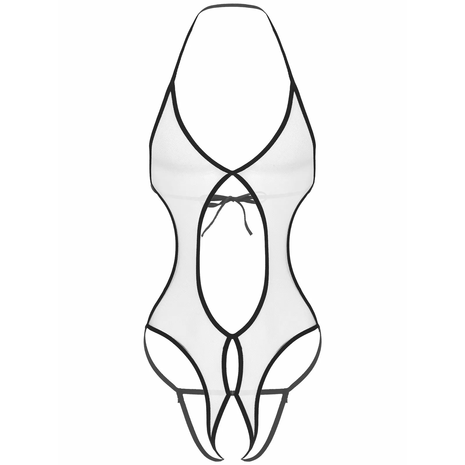 a sexy man in white sheer lace-up bodysuit, lace cups and mesh body, angelic femme kink aesthetic – pridevoyageshop.com – gay men’s harness, lingerie and fetish wear