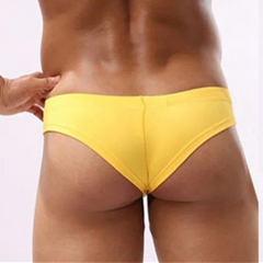 a sexy man in yellow Men’s Booty Drop Low-Rise Swim Briefs - pridevoyageshop.com - gay men’s sexy swim briefs, trunks, board shorts, and bikinis