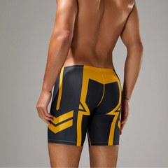 a sexy man in yellow Men’s Volt Strike Vortex Compression Swim Shorts – pridevoyageshop.com – gay men’s sexy swim briefs, trunks, board shorts, and bikinis