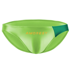 a sexy man in yellow green Men’s Ultra-Slick Wet Werk Mini Swim Briefs - pridevoyageshop.com - gay men’s sexy swim briefs, trunks, board shorts, and bikinis