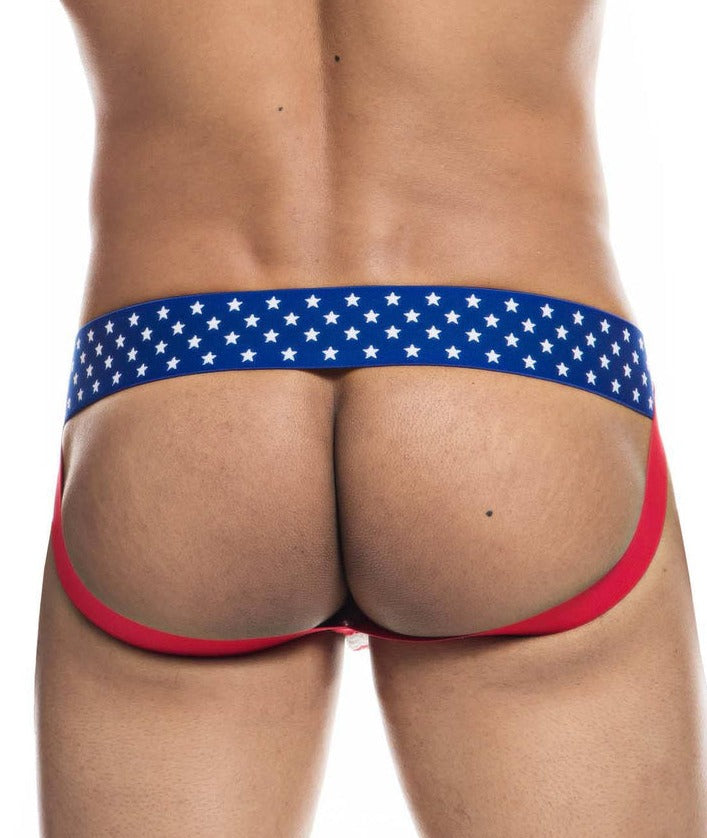 a sexy gay man in USA Freedom Jockstrap - pridevoyageshop.com - gay men’s underwear and swimwear