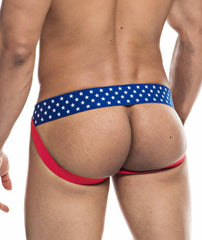 a sexy gay man in USA Freedom Jockstrap - pridevoyageshop.com - gay men’s underwear and swimwear