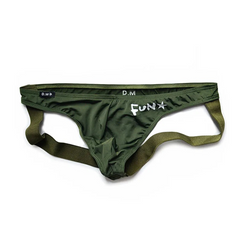 army green Men’s D.M. Fun Star Jockstrap - pridevoyageshop.com - gay men’s thongs, boxers, briefs and jockstraps