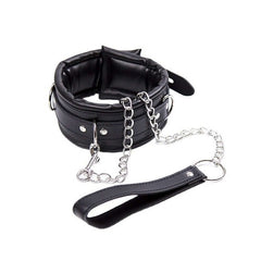 black Lust Puppy Padded Collar & Chain Leash - pridevoyageshop.com - gay men’s bodystocking, lingerie, fishnet and fetish wear