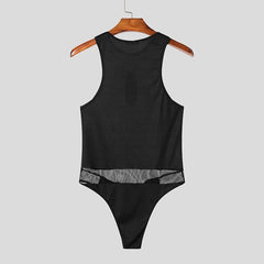 black Anonymous Mesh Thong Body – pridevoyageshopcom – gay mens clubwear mesh tanks crop tops fashion tops partywear activewear
