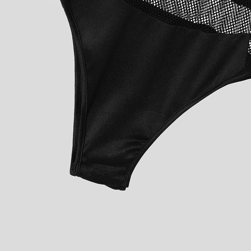 black Anonymous Mesh Thong Body – pridevoyageshopcom – gay mens clubwear mesh tanks crop tops fashion tops partywear activewear