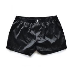 black DM Dirty Night Silk Boxers - pridevoyageshop.com - gay men’s thongs, boxers, briefs and jockstraps