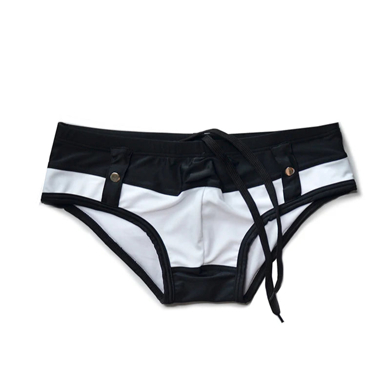 black DM Men’s Side Hustle Swim Briefs - pridevoyageshop.com - gay men’s thongs, boxers, briefs and jockstraps